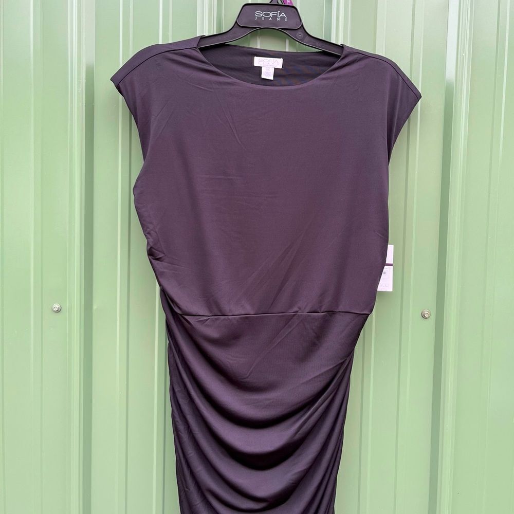 Women's Plus Black Sleeveless Open Back Midi Dress, Below Knee Length, Size XXL - Picture 6 of 11
